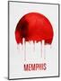 Memphis Skyline Red-null-Mounted Art Print