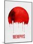 Memphis Skyline Red-null-Mounted Art Print