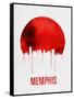Memphis Skyline Red-null-Framed Stretched Canvas