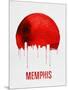 Memphis Skyline Red-null-Mounted Art Print