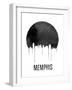 Memphis Skyline White-null-Framed Art Print