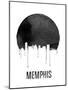 Memphis Skyline White-null-Mounted Art Print