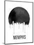 Memphis Skyline White-null-Mounted Art Print