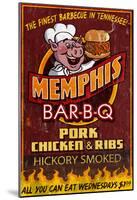 Memphis, Tennessee - Barbecue-null-Mounted Poster