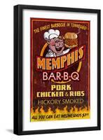 Memphis, Tennessee - Barbecue-Lantern Press-Framed Art Print