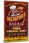 Memphis, Tennessee - Barbecue-Lantern Press-Mounted Art Print