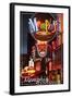 Memphis, Tennessee - Beale Street-Lantern Press-Framed Art Print