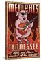Memphis, Tennessee - Guitar Pig-Lantern Press-Stretched Canvas