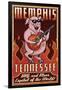 Memphis, Tennessee - Guitar Pig-Lantern Press-Framed Art Print