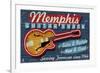 Memphis, Tennessee - Guitar Shack-Lantern Press-Framed Premium Giclee Print