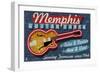 Memphis, Tennessee - Guitar Shack-Lantern Press-Framed Art Print