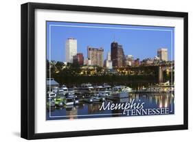 Memphis, Tennessee - Night-Lantern Press-Framed Art Print