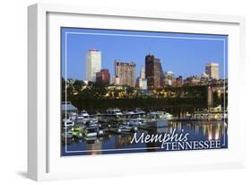 Memphis, Tennessee - Night-Lantern Press-Framed Art Print