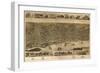 Memphis, Tennessee - Panoramic Map-Lantern Press-Framed Art Print