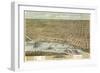 Memphis, Tennessee - Panoramic Map-Lantern Press-Framed Art Print