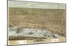 Memphis, Tennessee - Panoramic Map-Lantern Press-Mounted Art Print