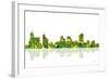 Memphis Tennessee Skyline 1-Marlene Watson-Framed Giclee Print