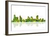 Memphis Tennessee Skyline 1-Marlene Watson-Framed Giclee Print