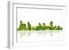 Memphis Tennessee Skyline 1-Marlene Watson-Framed Giclee Print