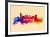 Memphis, Tennessee - Skyline Abstract-Lantern Press-Framed Premium Giclee Print