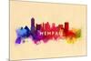 Memphis, Tennessee - Skyline Abstract-Lantern Press-Mounted Premium Giclee Print