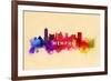 Memphis, Tennessee - Skyline Abstract-Lantern Press-Framed Art Print