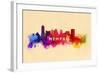 Memphis, Tennessee - Skyline Abstract-Lantern Press-Framed Art Print