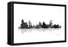 Memphis Tennessee Skyline BG 1-Marlene Watson-Framed Stretched Canvas