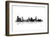 Memphis Tennessee Skyline BG 1-Marlene Watson-Framed Giclee Print