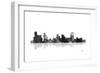 Memphis Tennessee Skyline BG 1-Marlene Watson-Framed Giclee Print