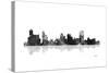 Memphis Tennessee Skyline BG 1-Marlene Watson-Stretched Canvas