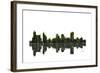 Memphis Tennessee Skyline BW 1-Marlene Watson-Framed Giclee Print