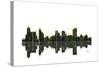 Memphis Tennessee Skyline BW 1-Marlene Watson-Stretched Canvas