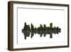 Memphis Tennessee Skyline BW 1-Marlene Watson-Framed Giclee Print