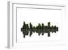 Memphis Tennessee Skyline BW 1-Marlene Watson-Framed Giclee Print