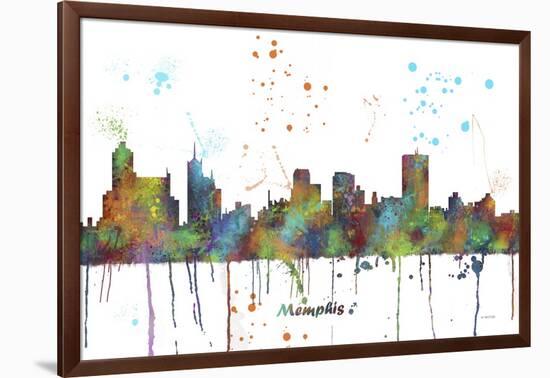 Memphis Tennessee Skyline MCLR 1-Marlene Watson-Framed Giclee Print