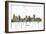 Memphis Tennessee Skyline MCLR 1-Marlene Watson-Framed Giclee Print