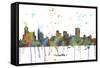 Memphis Tennessee Skyline MCLR 1-Marlene Watson-Framed Stretched Canvas