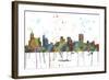 Memphis Tennessee Skyline MCLR 1-Marlene Watson-Framed Giclee Print