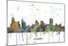 Memphis Tennessee Skyline MCLR 1-Marlene Watson-Mounted Giclee Print