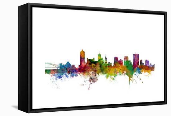 Memphis Tennessee Skyline-Michael Tompsett-Framed Stretched Canvas