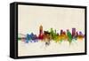 Memphis Tennessee Skyline-Michael Tompsett-Framed Stretched Canvas