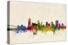 Memphis Tennessee Skyline-Michael Tompsett-Stretched Canvas