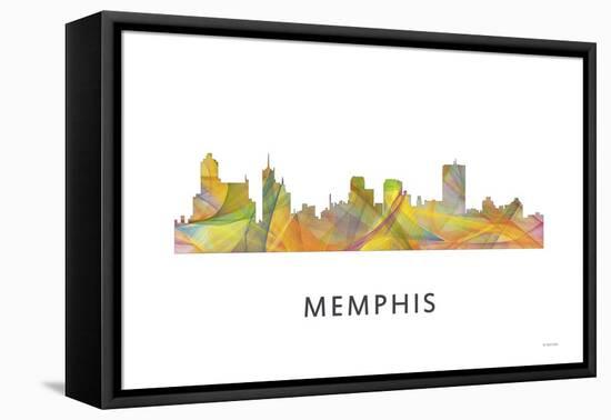 Memphis Tennessee Skyline-Marlene Watson-Framed Stretched Canvas