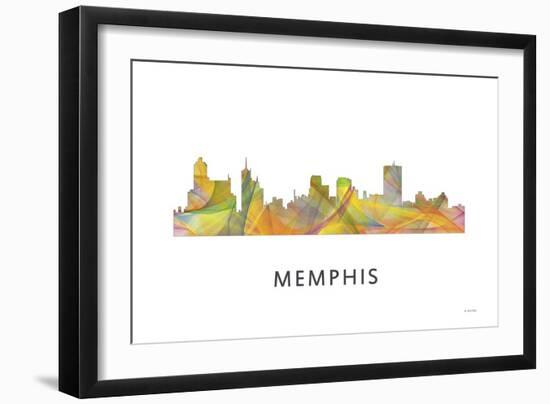 Memphis Tennessee Skyline-Marlene Watson-Framed Giclee Print