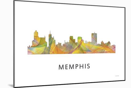 Memphis Tennessee Skyline-Marlene Watson-Mounted Giclee Print
