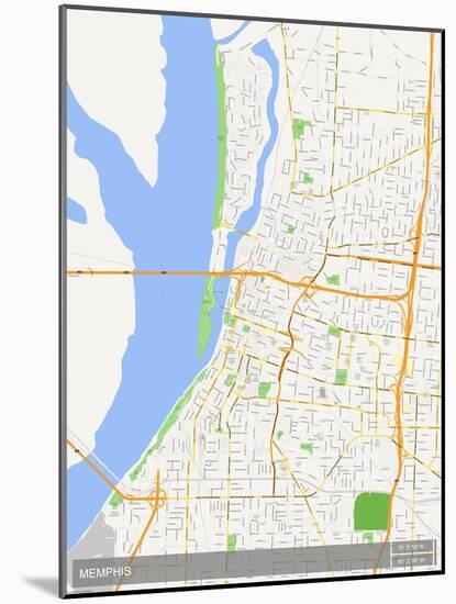 Memphis, United States of America Map-null-Mounted Poster