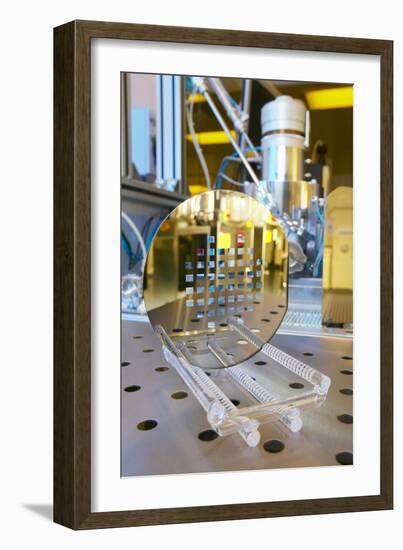 MEMS Production, Machined Silicon Wafer-Colin Cuthbert-Framed Photographic Print