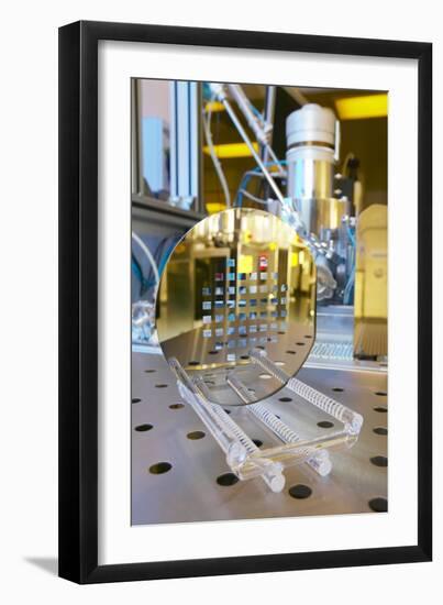 MEMS Production, Machined Silicon Wafer-Colin Cuthbert-Framed Photographic Print