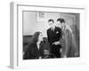 Men Accusing a Young Woman-null-Framed Photo